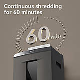 Шредер. Знищувач документів Deli T098 8арк., 1х5мм, 30літр. Секретність - Р7 (T098), фото 6
