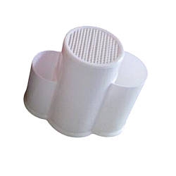 Підставка для ножів і столових приборів Stenson універсальна потрійна 11*22 см Біла