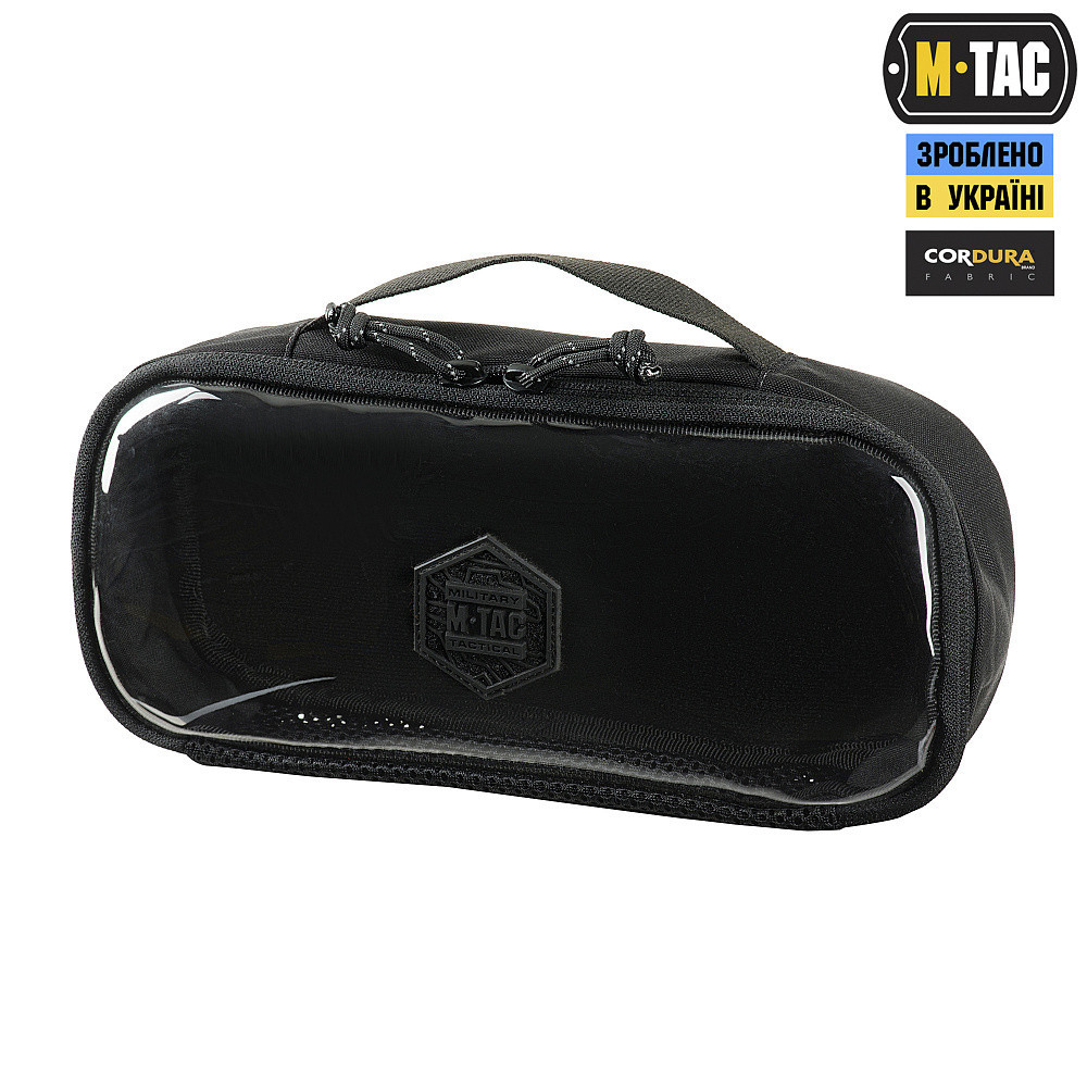 M-Tac органайзер утилітарний прозорий Elite Medium Gen.II Black, фото 1