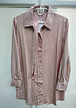 Сорочка плаття натуральний склад туніка рожева жіноча, фото 3