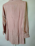 Сорочка плаття натуральний склад туніка рожева жіноча, фото 6