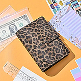Блокнот-планер для грошей формат А6, планер бюджету та зберігання фінансів, органайзер леопардовий, фото 2