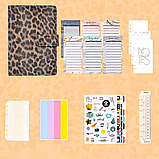 Блокнот-планер для грошей формат А6, планер бюджету та зберігання фінансів, органайзер леопардовий, фото 8