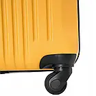 Надійна валіза L із замком пластикова Wings KESTREL 97 л на колесах, телескопічна ручка, колір рожевий, фото 8