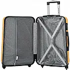 Надійна валіза L із замком пластикова Wings KESTREL 97 л на колесах, телескопічна ручка, колір рожевий, фото 9