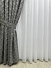 Штора з візерунком "Скандинавія" преміум якості, колір сірий, фото 4