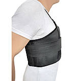 Бандаж для фіксації грудної клітки чоловічий "Люкс" Toros-Group, тип 155ч-А (чорний), фото 3