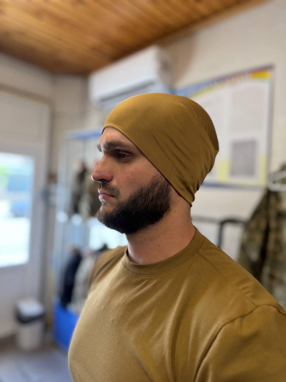 Шапка стрейч кулір, койот