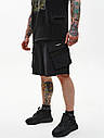 Карго шорти зі стрейч нейлону "Дефендер", чорний, фото 2