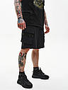 Карго шорти зі стрейч нейлону "Дефендер", чорний, фото 3