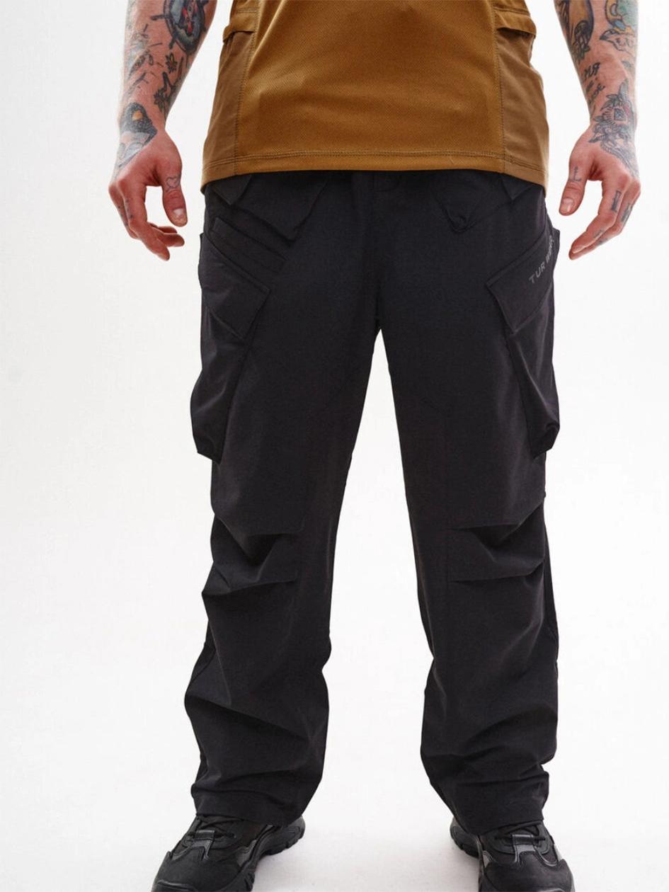 Карго штани з нейлону Дефендер чорний S, фото 1