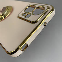 Чохол для Motorola G13 глянцевий чохол з кільцем тримачем на телефон моторола г13 пудровий l7h, фото 5