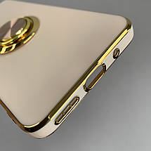 Чохол для Motorola G13 глянцевий чохол з кільцем тримачем на телефон моторола г13 пудровий l7h, фото 4