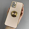 Чохол для Motorola G13 глянцевий чохол з кільцем тримачем на телефон моторола г13 пудровий l7h, фото 6
