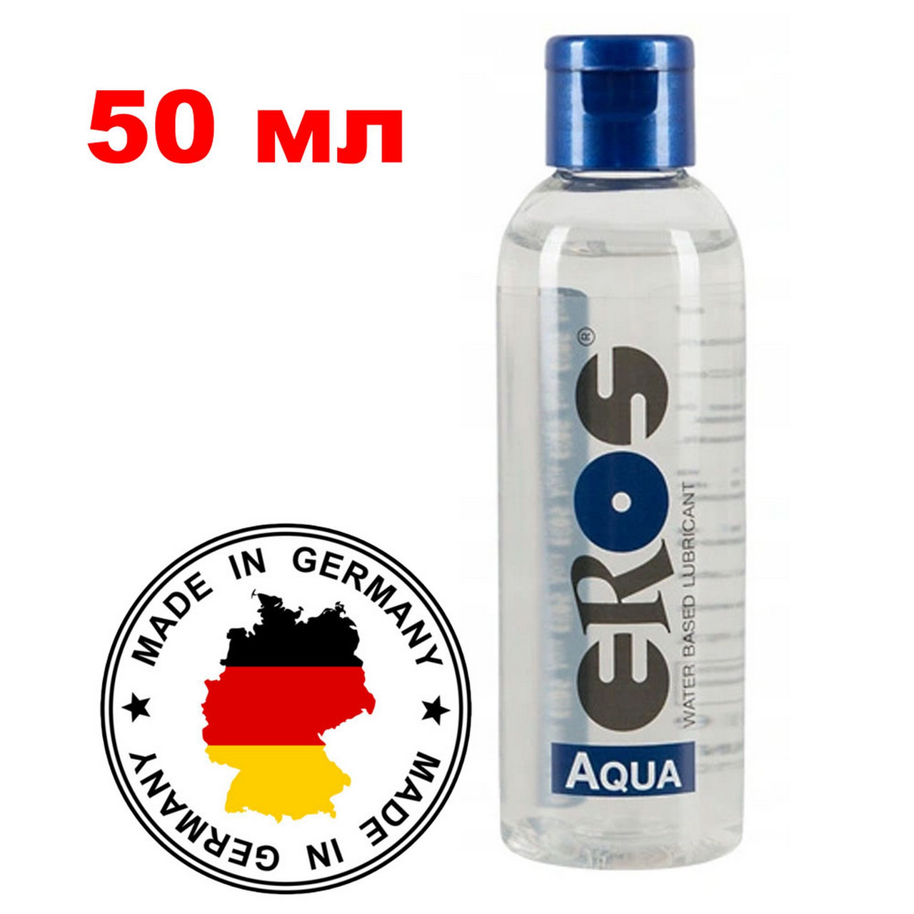 Змазка для інтимної близькості лубрикант на водній основі інтимна гель-змазка Eros Aqua 50 мл, фото 1