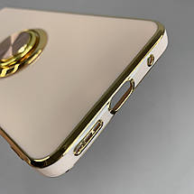 Чохол для Motorola G22 глянцевий чохол з кільцем тримачем на телефон моторола г22 пудровий l7h, фото 4