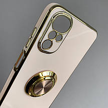 Чохол для Motorola G22 глянцевий чохол з кільцем тримачем на телефон моторола г22 пудровий l7h, фото 3