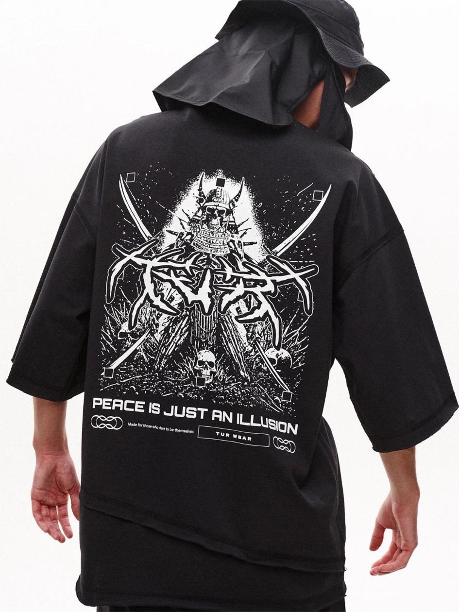 Футболка оверсайз Хаос , чорний, фото 1