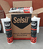 Герметик силіконовий Selsil  Multi Purpose Silicone прозорий універсальний водостійкий 03 280ml, фото 7