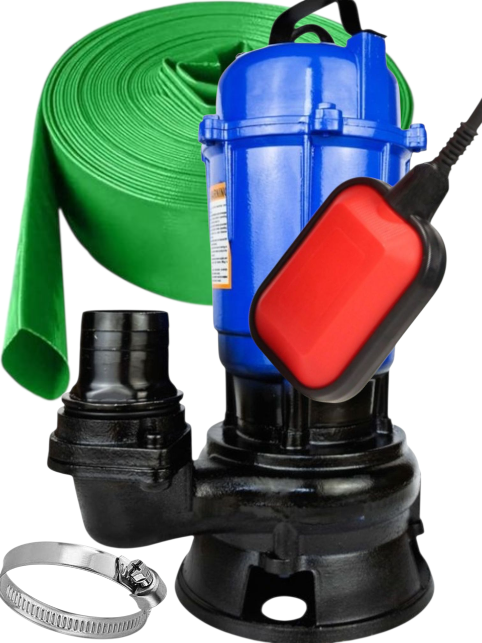 НАСОС + ШЛАНГ 10м фекальний насос для канализації, фото 1