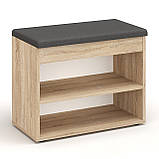 Тумба під взуття м'яка ТО-60 Компаніт Білий (Німфея альба структура) (60х32х49 см), фото 6