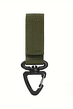 Брелок з карабіном та кріпленням велкро, хакі