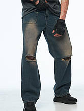 Джинси баггі з подертостями