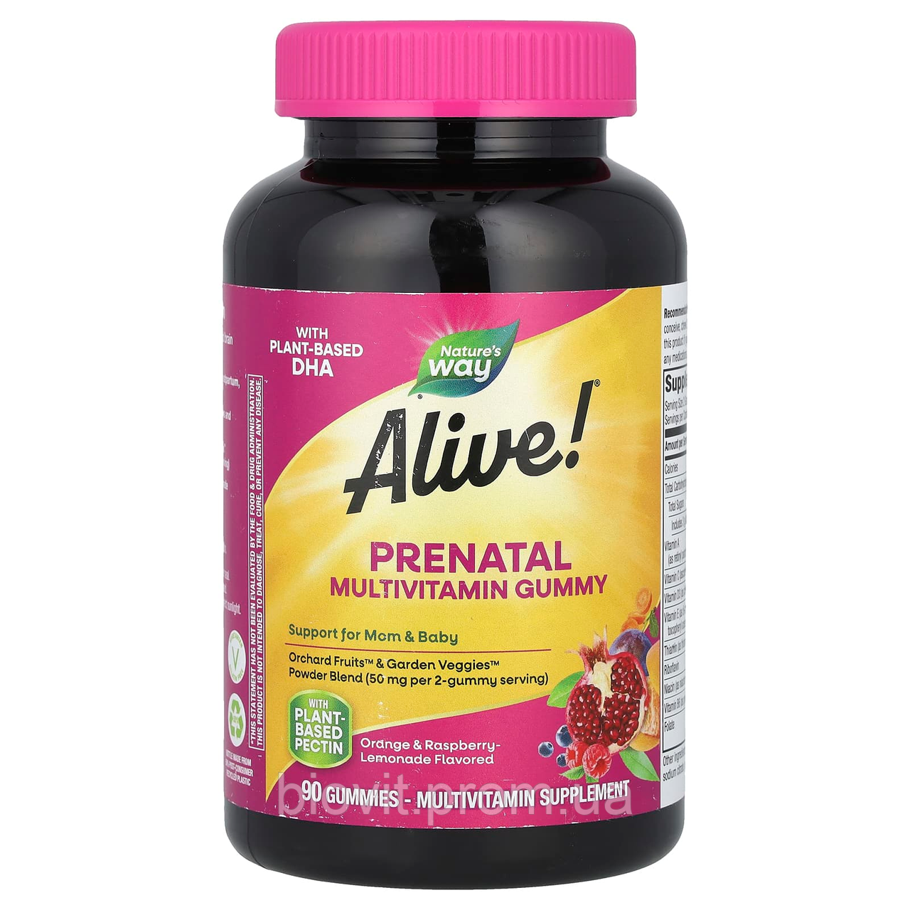 Вітаміни для вагітних із ДГК (Alive Prenatal multivitamin gummy with DHA), фото 1
