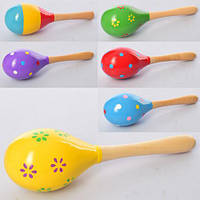 Дерев'яна іграшка Маракас, мікс видів, пак. 5,5*20*5,5см (100 шт.)