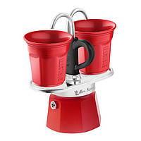 Гейзерна кавоварка Bialetti Mini Express Rossa на 2 чашки (100 мл)