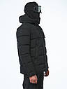 Зимовий пуховик з плащівки "Домару", чорний, фото 3