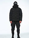 Зимовий пуховик з плащівки "Домару", чорний, фото 5