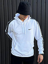 Худі чоловіче біле з лампасом Nike весна осінь розмір XS, S, M, L, XL