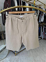 Чоловічі муслінові шорти GLV 2035 батал 58-66р беж