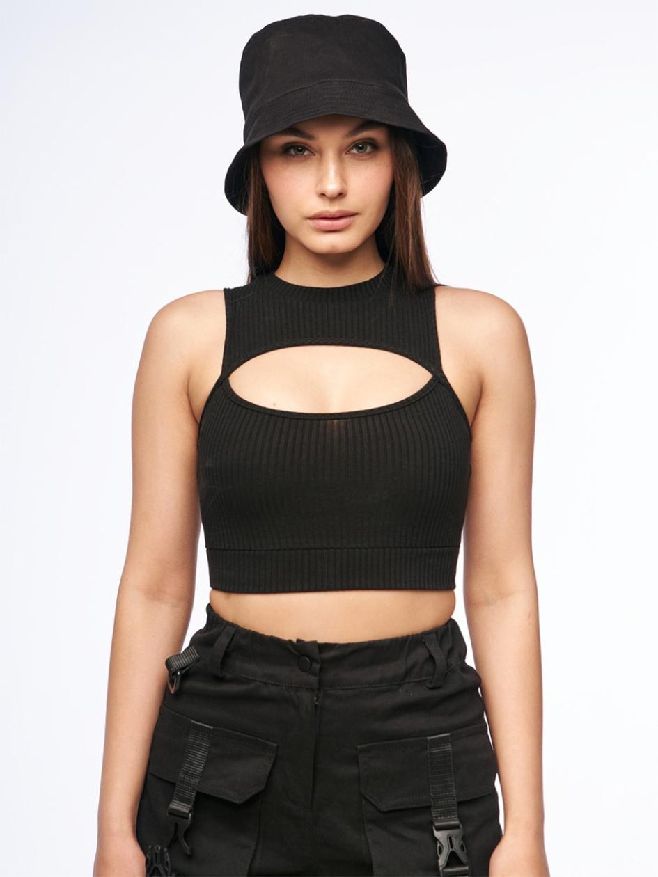 Топ чорний, модель SW-2420, розміри: S, M, L. L, фото 1