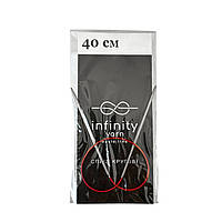 Спиці кругові Infinity Yarn 40 см металевий трос в силіконі фіксований № 2
