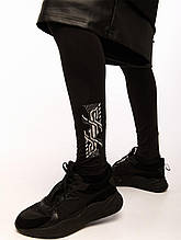 Лосіни з принтом SM-2418, чорний