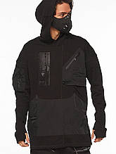 Худі Дарк чоловічий чорний з принтом S, M, L, XL