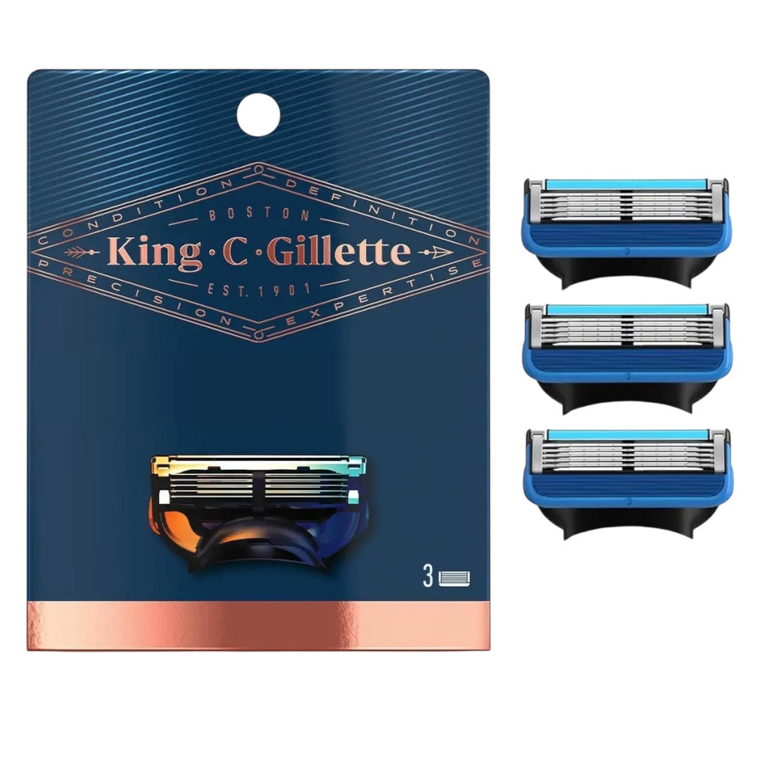 Касети для гоління Gillette King C 3 шт. оригінал, фото 1