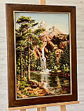 Картина з бурштину "Водоспад" 40*60 см, фото 4
