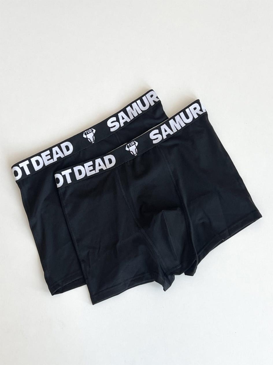 Набір із двох трусів-боксерів із широкою фірмовою гумкою чорний S, M, L, XL, XXL, фото 1