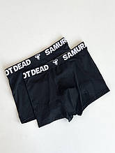 Набір із двох трусів-боксерів із широкою фірмовою гумкою чорний S, M, L, XL, XXL