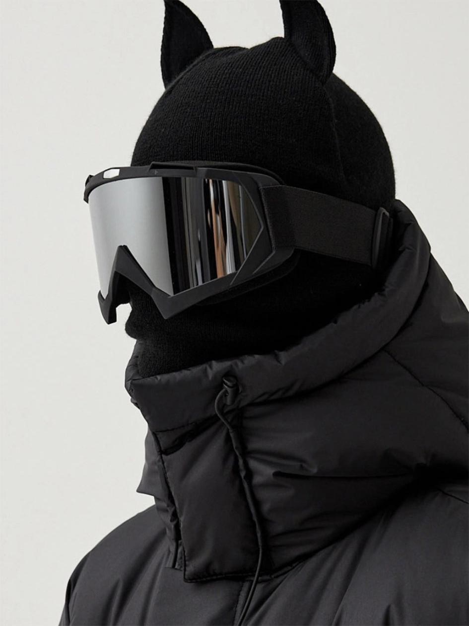 В'язана балаклава з вушками Бет чорний, фото 1