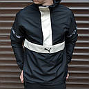 Анорак чоловічий в стилі Puma (Пума) чорний S, M, L, XL, фото 4