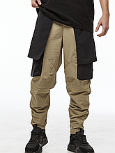 Карго штани зі стрейч нейлону "Хідза", сірий з чорним , від бренду TUR WEAR