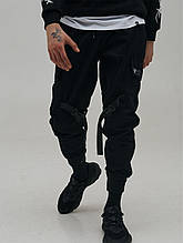 Карго штани з котону Йосиміцу чорний XS, S, M, L, XL, XXL M