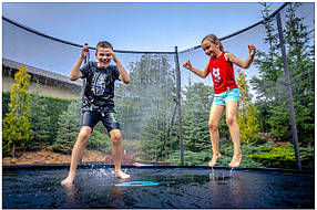 Батут THUNDER INSIDE ELITE з внутрішньою сіткою 6 футів 183 см чорно-блакитний INSIDE-ELITE-6FT-BLUE