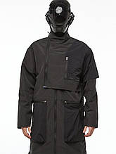 Плащ на мікрофлісі з варенного полікотону "Бакуто", чорний, розмір  S, M, L, XL, XXL