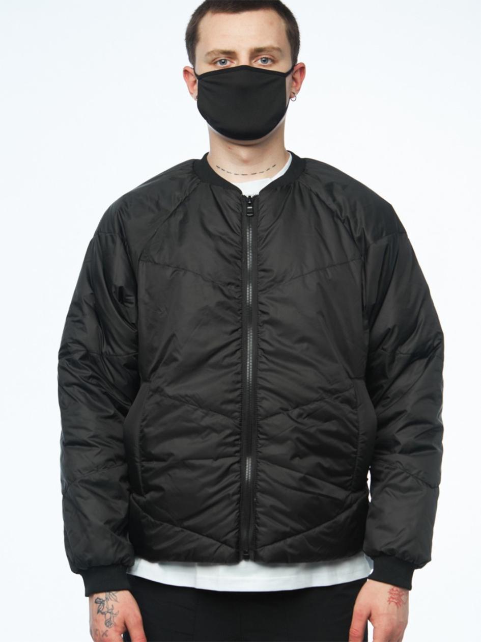 Весняна куртка бомбер чоловіча чорна Крос S, M, L, XL, фото 1