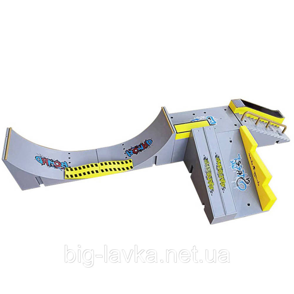 Ігровий набір рамп та поручнів для фінгерборду CDH-6DF Сірий, фото 1